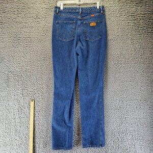 Wrangler Jeans Womens 11/12x34 Blue High Rise Bootcut Cotton Blend Denim